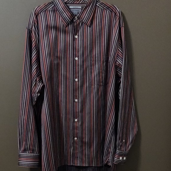 Johnston and Murphy Tailored Fit striped long sleeve button down SIZE XXL - Picture 3 of 4